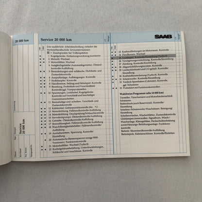 Saab 900 and 9000 Service Book Manual GERMAN 1988 1989