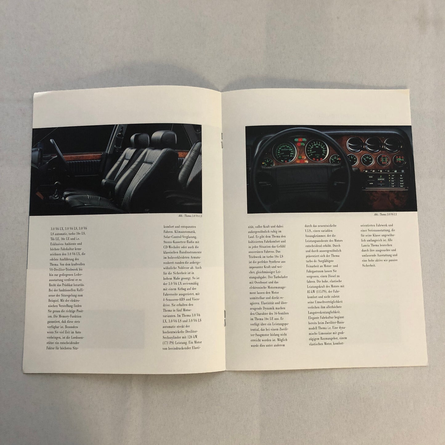 Lancia Thema Car Sales Brochure Catalog German Text