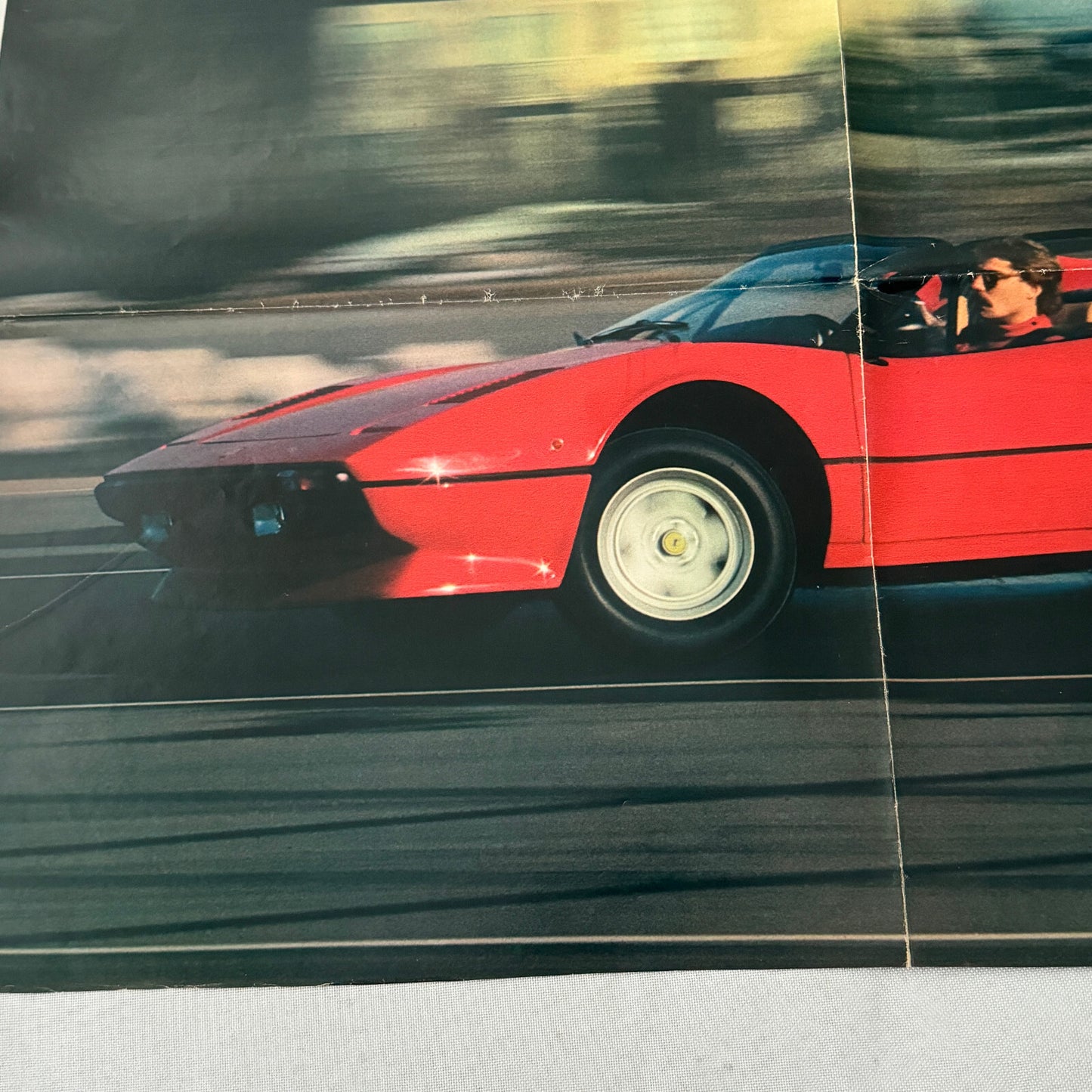 Ferrari 308 GT Spider Car Poster Magazine Insert GERMAN Text