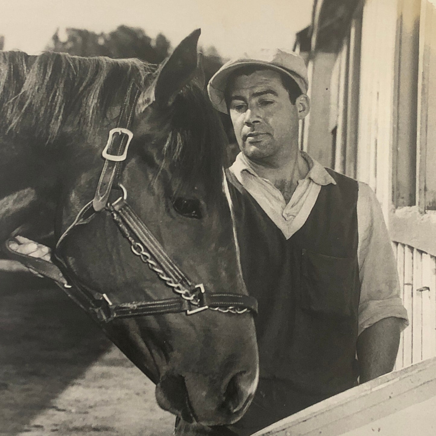 Vintage Horse Racing Photo Photograph Queens Own John Delisle