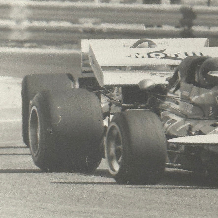 Vintage Racing Photo 1971 French Grand Prix Race Henri Pescarolo