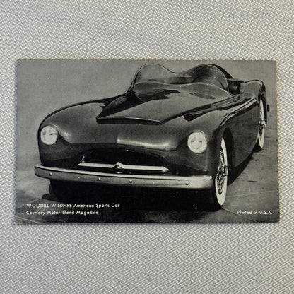 Vintage Woodill Wildfire Sports Car Automobile Arcade Card
