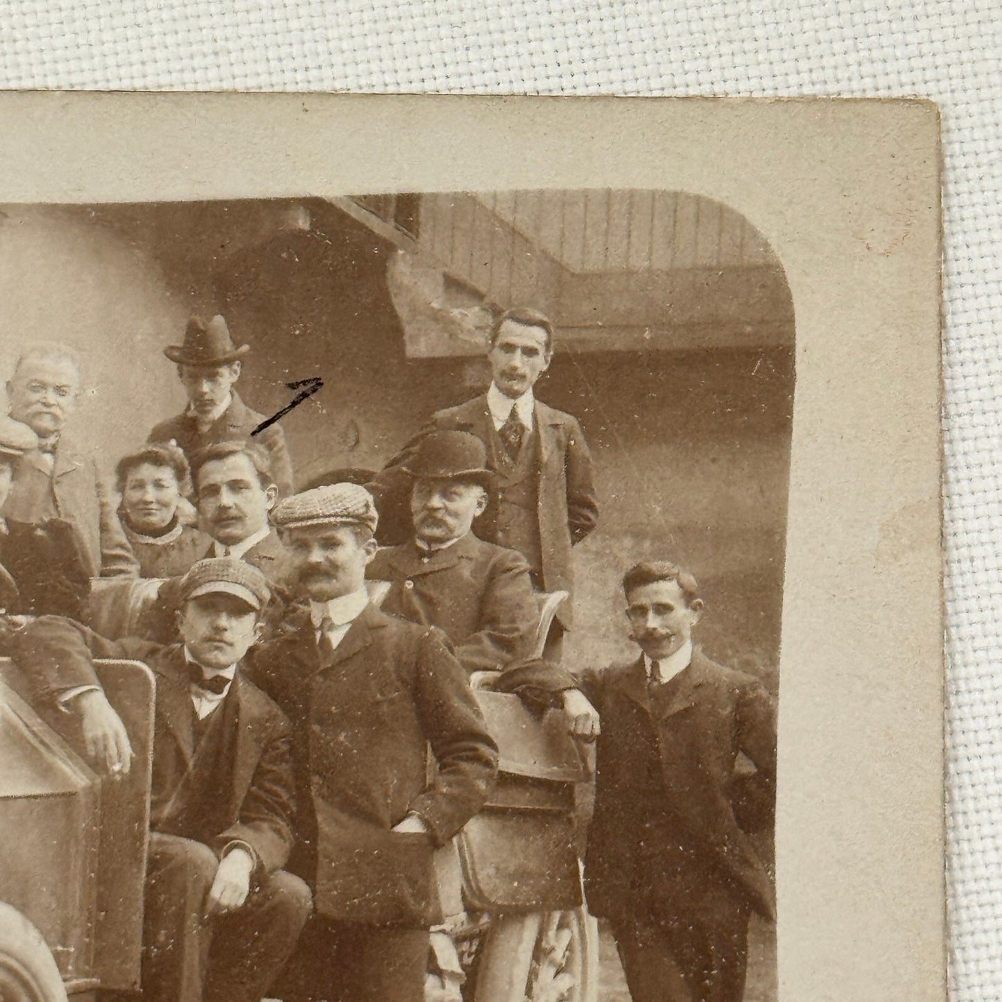 Antique Car Automobile Men Italian Real Photo Postcard RPPC Photograph