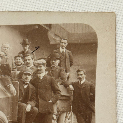 Antique Car Automobile Men Italian Real Photo Postcard RPPC Photograph