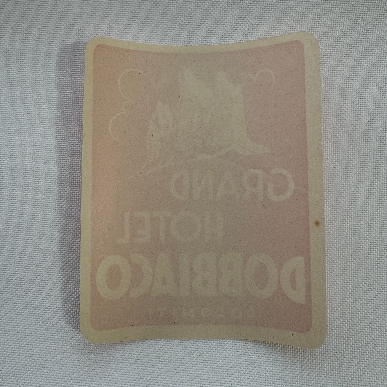 Vintage Travel Luggage Label Grand Hotel Dobbiaco Dolomiti Italy Italian