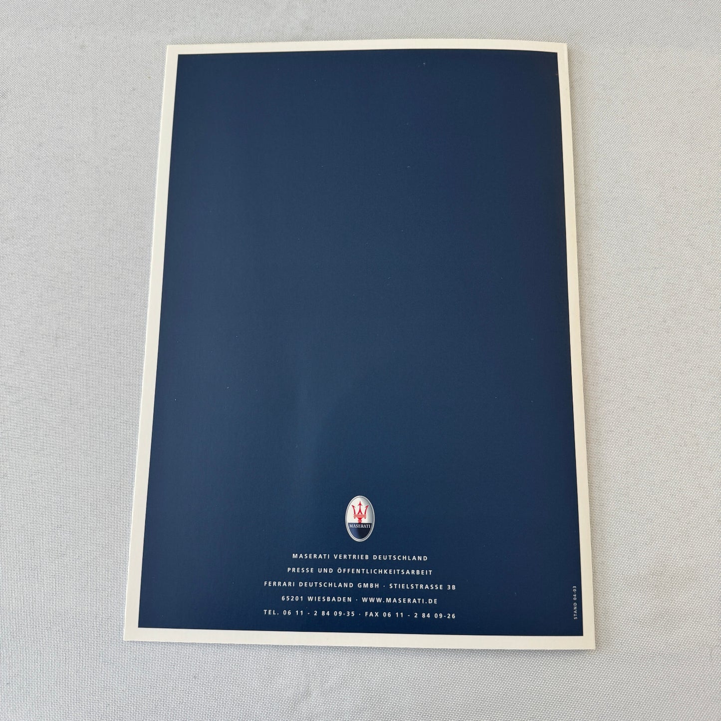 2003 Maserati Coupe & Maserati Spyder Press Kit Brochure Photo CD