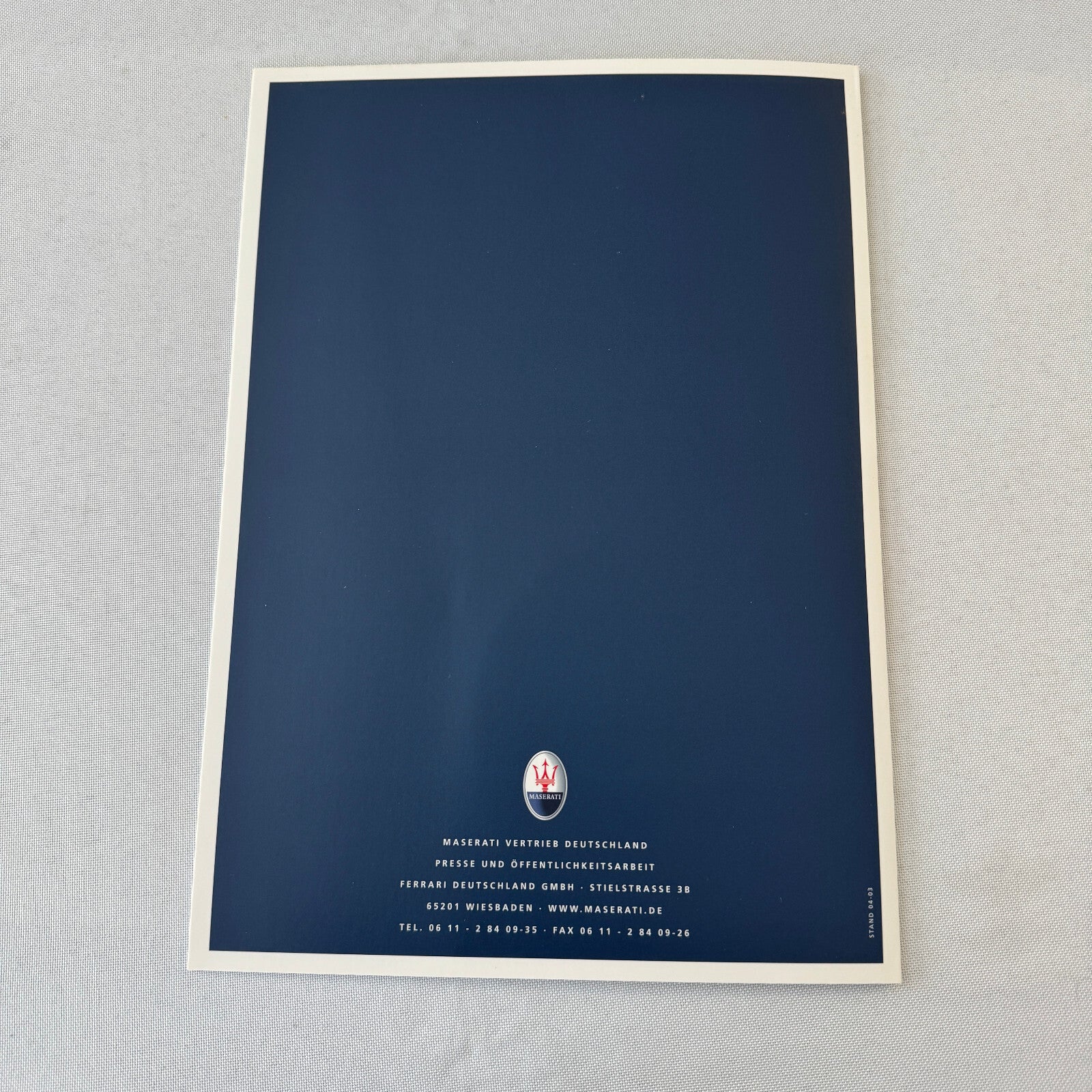 2003 Maserati Coupe & Maserati Spyder Press Kit Brochure Photo CD