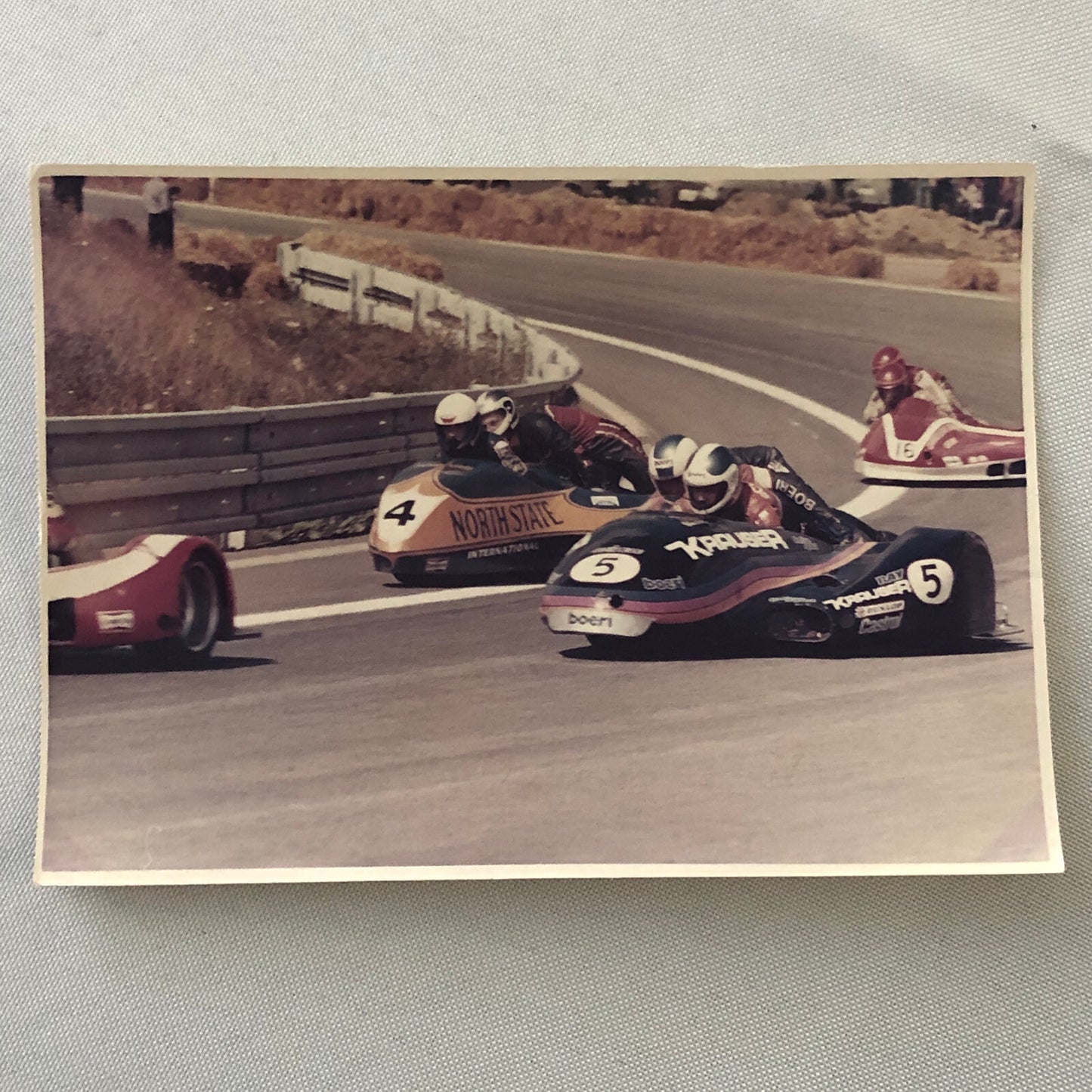 Vintage Motorcycle Sidecar Racing Photo photograph Germany Side Car