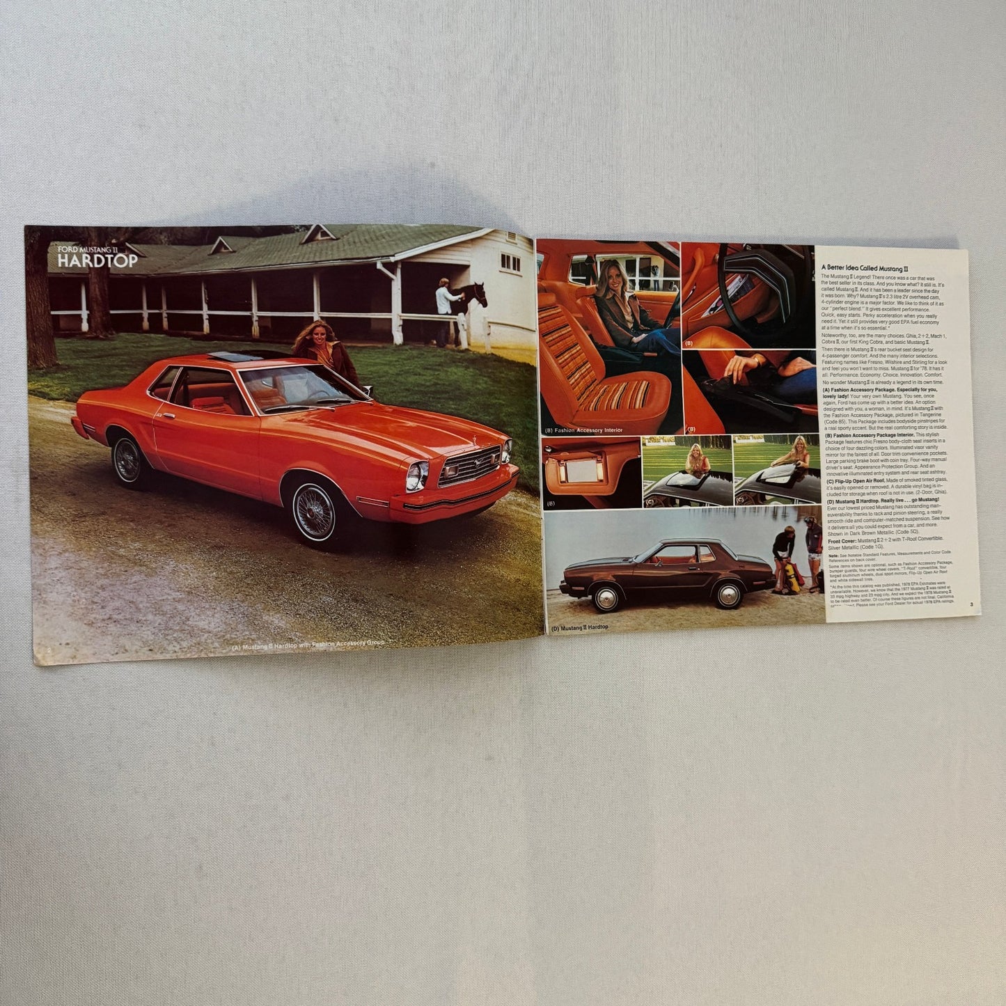 1978 Ford Mustang II Sales Brochure Catalog Mustang Cobra King Cobra Mach 1 Ghia