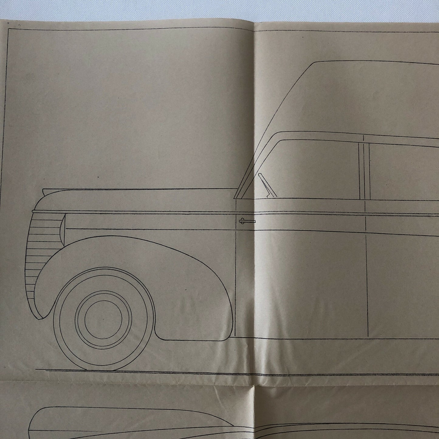 1937 Coachbuilder Truck Design Blueprint Rendering Blue Print Panel Van Dodge 