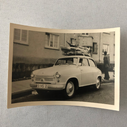 Vintage Car Automobile with Roof Rack Photo Photograph Snapshot AL22SM2