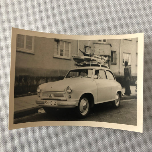 Vintage Car Automobile with Roof Rack Photo Photograph Snapshot AL22SM2