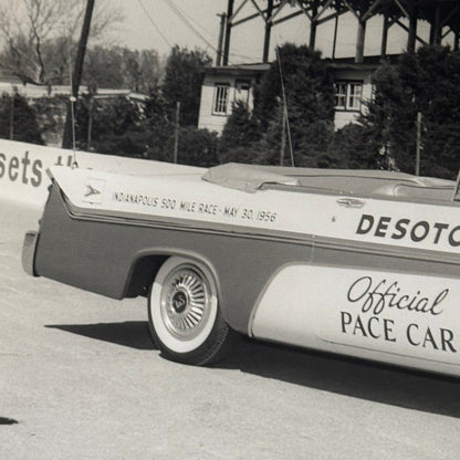 Vintage Indy 500 Racing Photo 1956 DeSoto Official Pace Car Photograph