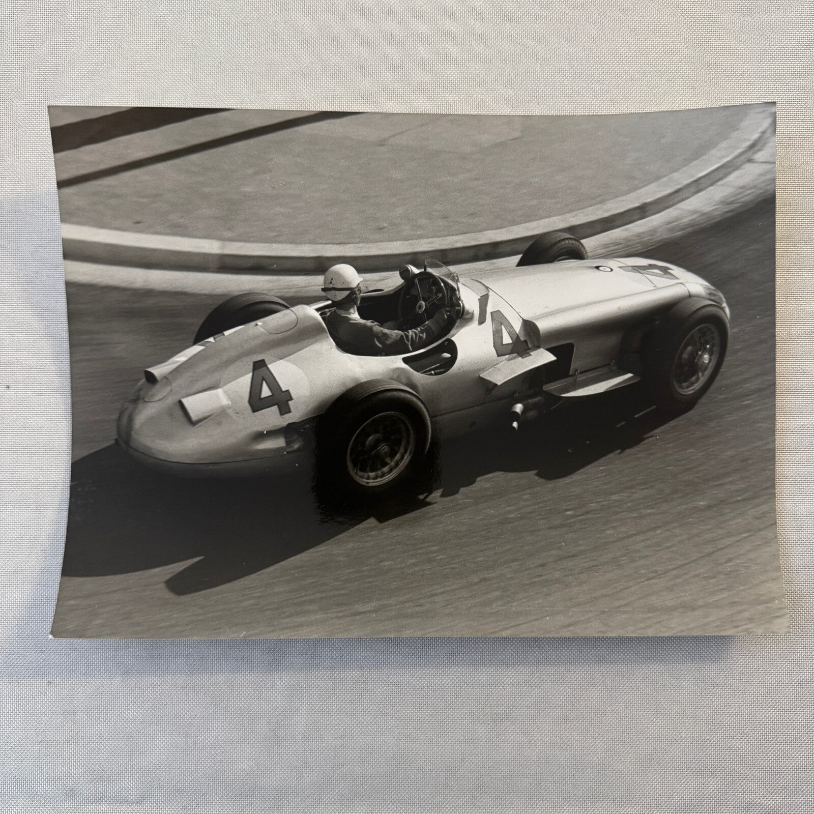 Mercedes W196 Racing Car 1955 Monaco Grand Prix Race Photo Photograph Modern