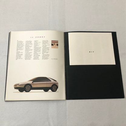 Pininfarina HIT Concept Car Prototype Sales Brochure Catalog Italian