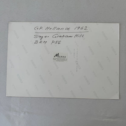 Graham Hill Racing Driver 1962 Dutch Grand Prix BRM P56 Car Photo Photograph