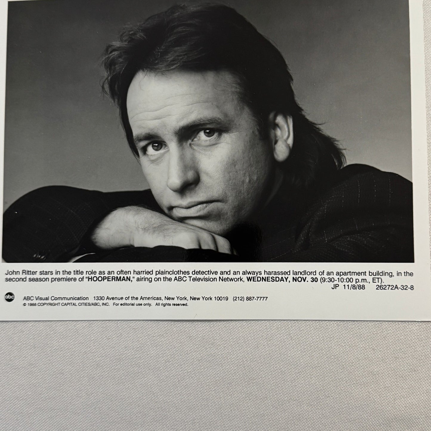 John Ritter Hooperman ABC Television Press Photo Publicity Photograph Print 1988