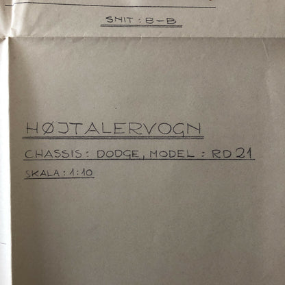 1937 Coachbuilder Truck Design Blueprint Rendering Blue Print Dodge Chassis Van