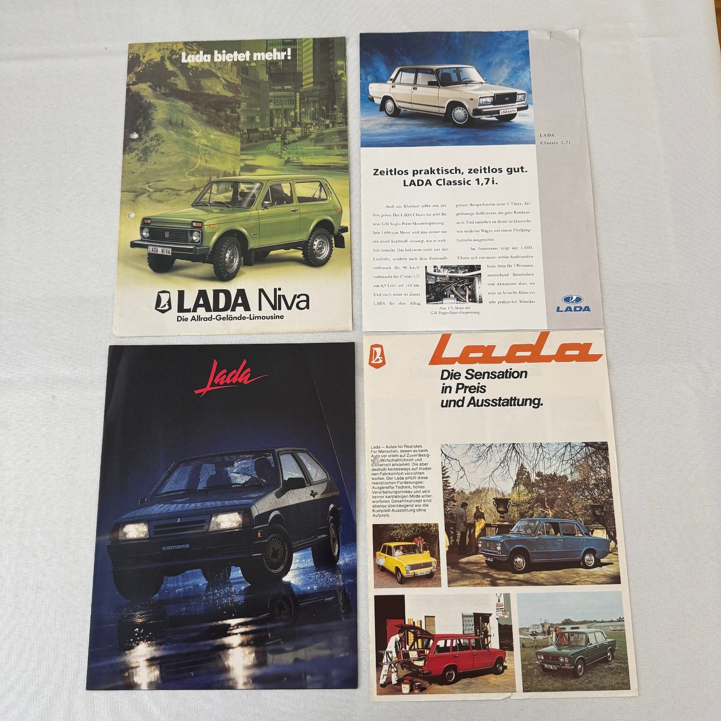 Lada Car Sales Brochure Literature Lot 40+ Pieces Lada Niva Samara Nova RL +
