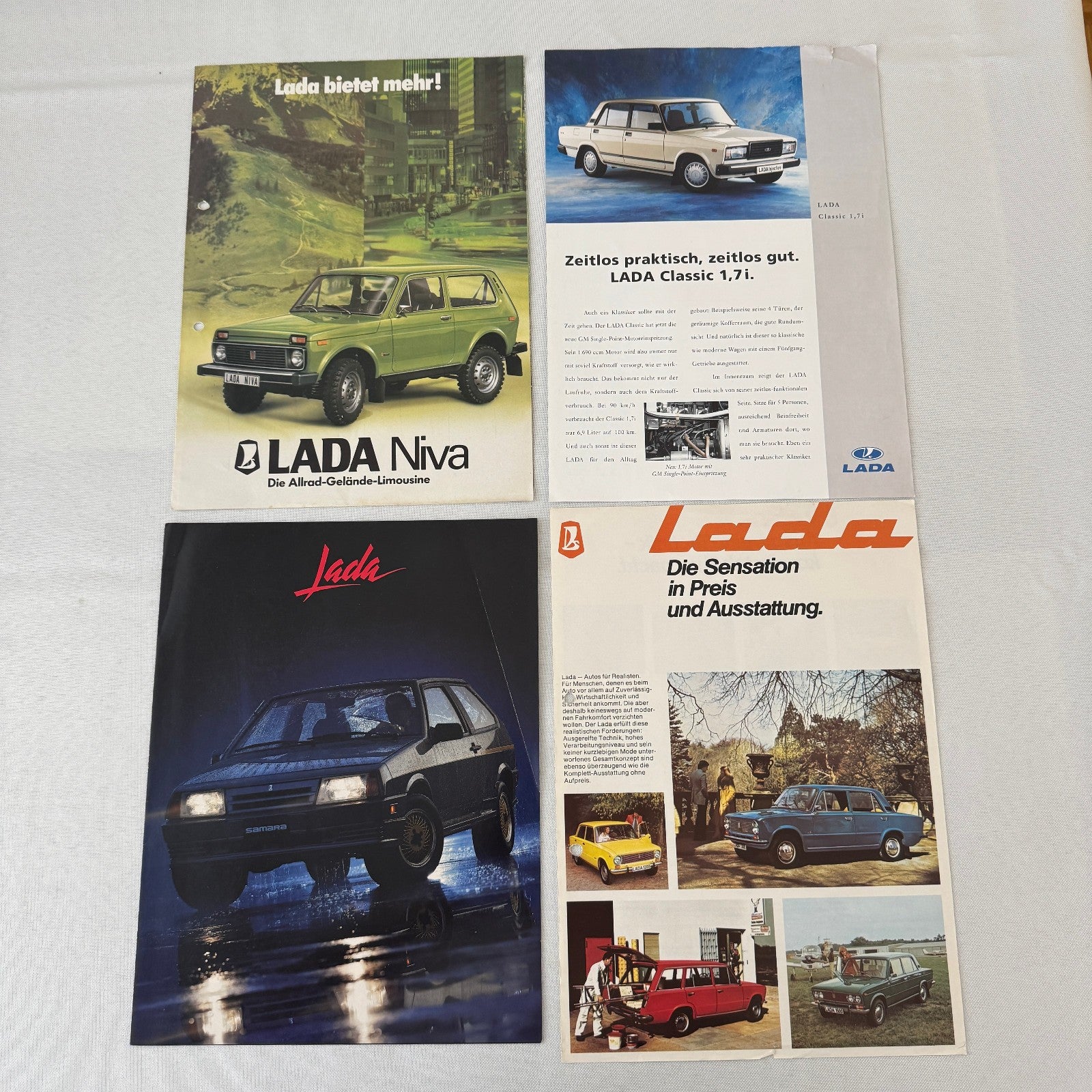 Lada Car Sales Brochure Literature Lot 40+ Pieces Lada Niva Samara Nova RL +