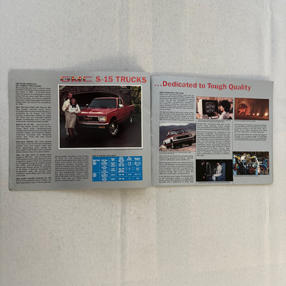 1985 GMC S-15 Pickup S15 Pickup Truck Sales Brochure Catalog Advertising