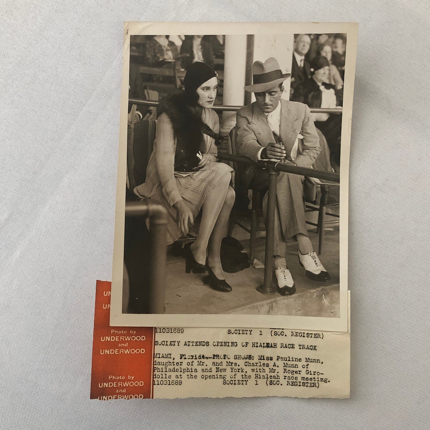 Press Photo Photograph Hialeah Park Miami Horse Racing Track Opening Society