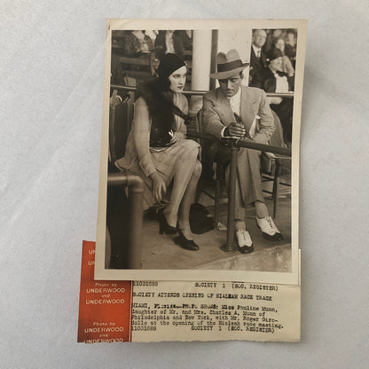 Press Photo Photograph Hialeah Park Miami Horse Racing Track Opening Society