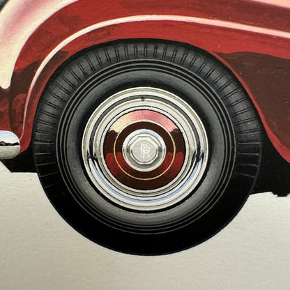 1954 Rolls Royce Silver Wraith Limousine Car Illustration Art Drawing Hand Drawn