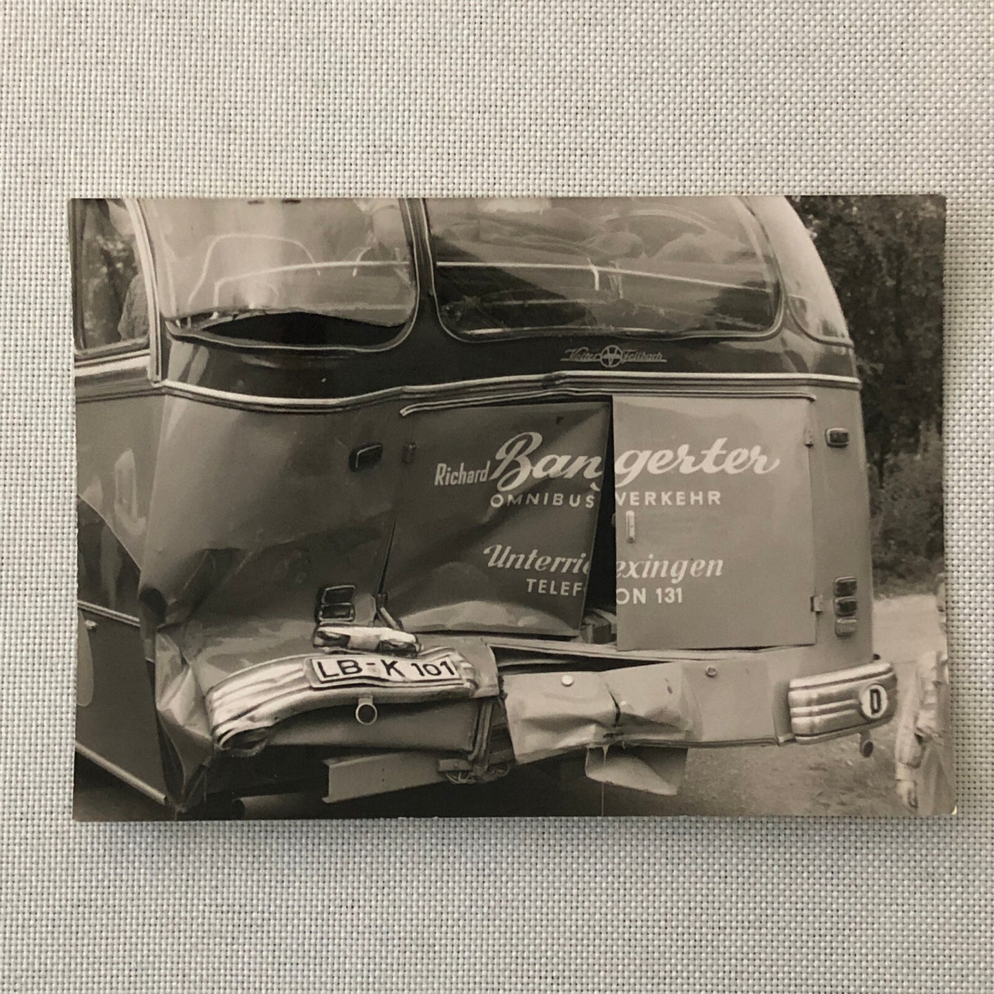 Vintage Bus Accident Wreck Photo Photograph Print Lot of 3 Germany 