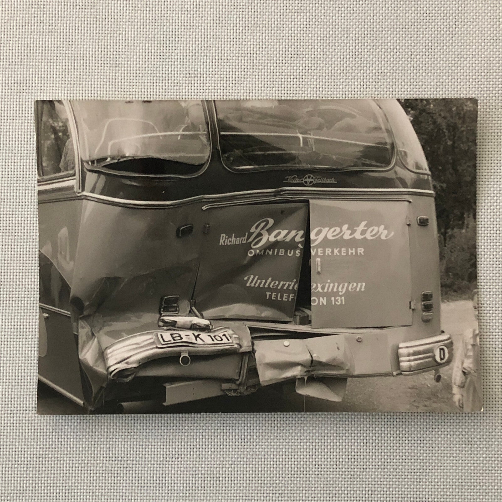 Vintage Bus Accident Wreck Photo Photograph Print Lot of 3 Germany 