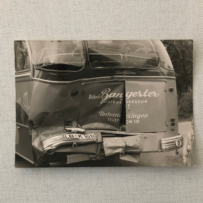 Vintage Bus Accident Wreck Photo Photograph Print Lot of 3 Germany 