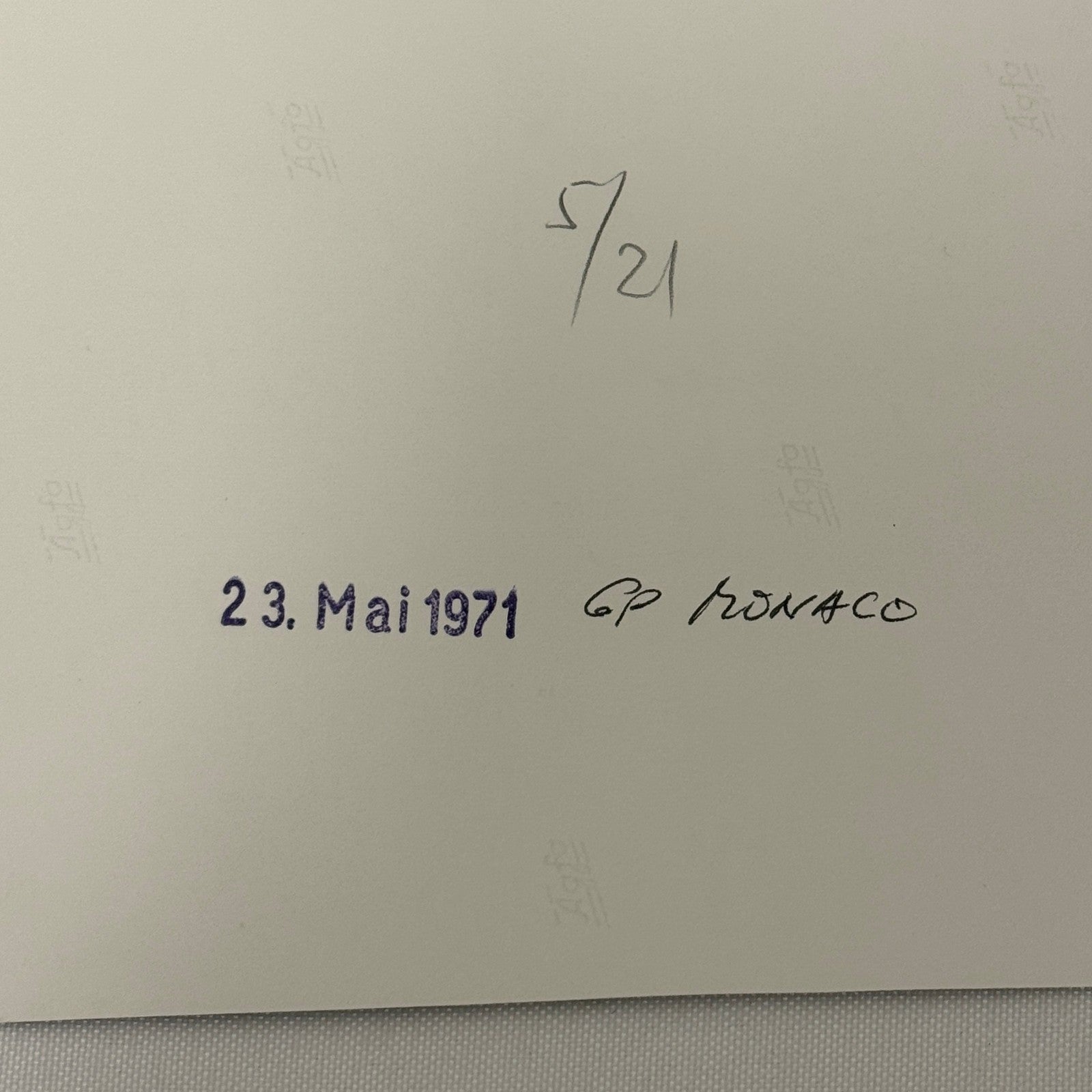 Vintage Racing Photo 1971 Monaco Grand Prix Race Jacky Ickx Motorsport