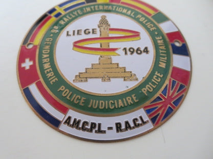 1964 RACL AMCPL Liege 9e Rallye International Police Gendarmerie Militaire +