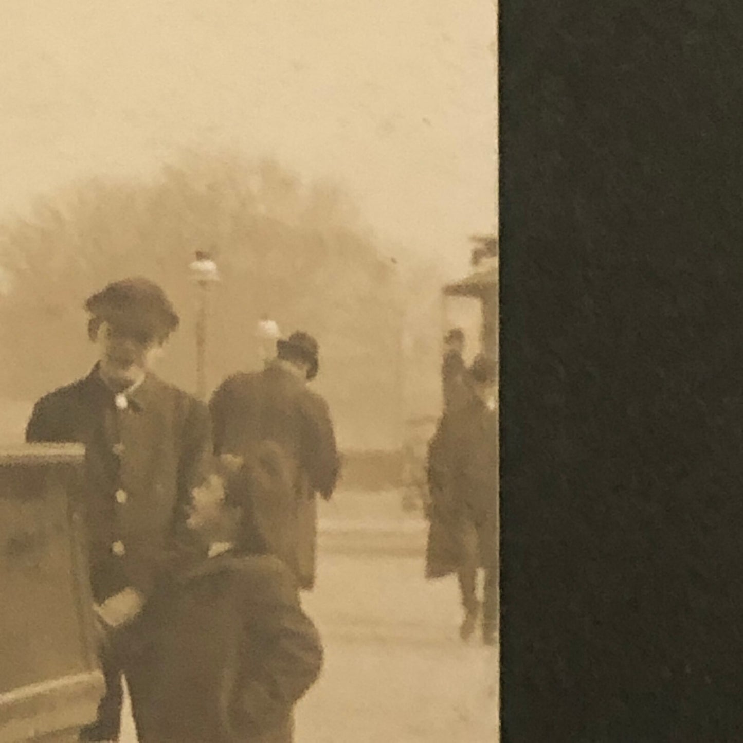 Antique Photo Photograph 1902 Man in Early Automobile Car Chase Manhattan Bank