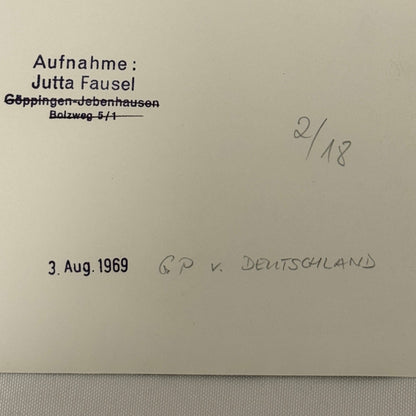 Vintage Racing Photo 1969 German Grand Prix Jackie Oliver Motorsport Photograph