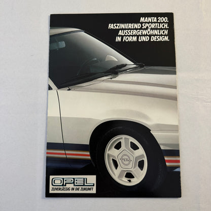Opel Manta 200 Car Sales Brochure Catalog GERMAN