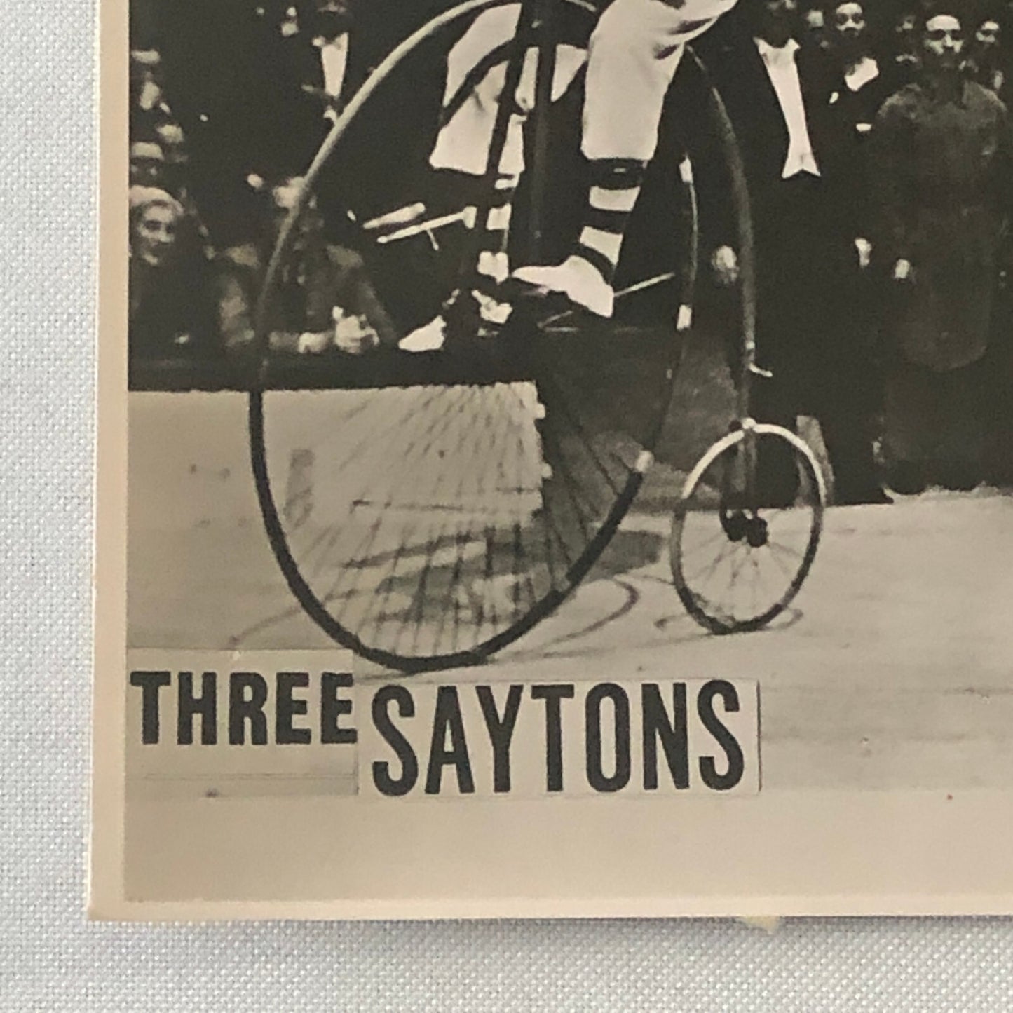 Circus Performer Act Penny Farthing Bicycle Photo Photograph Three Saytons