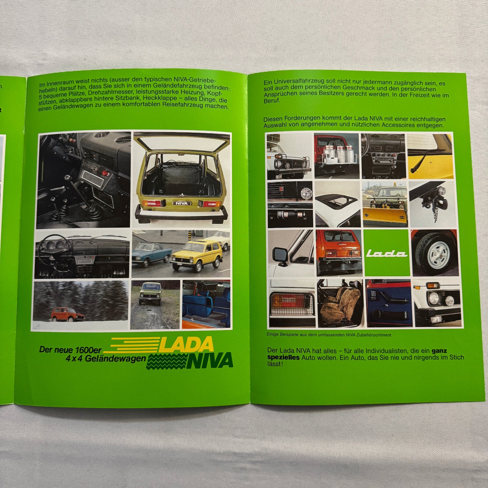 Lada Niva 1600 Car Sales Brochure Catalog Advertising Vintage German Text