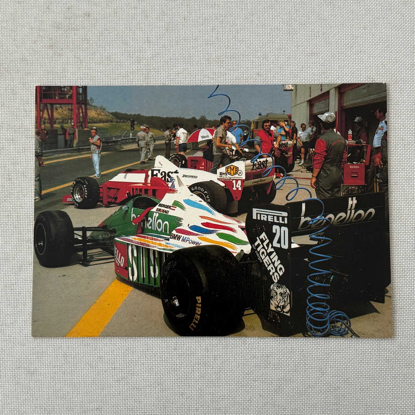 Benetton Formula One F1 Racing Card Postcard BMW POLISH Text