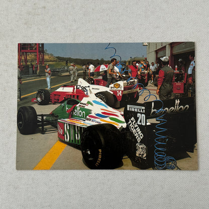 Benetton Formula One F1 Racing Card Postcard BMW POLISH Text