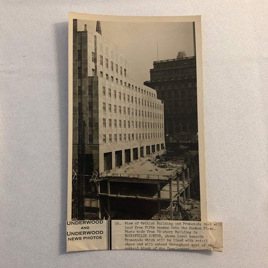 Press Photo Photograph New York City NY Construction Underwood & Underwood Photo