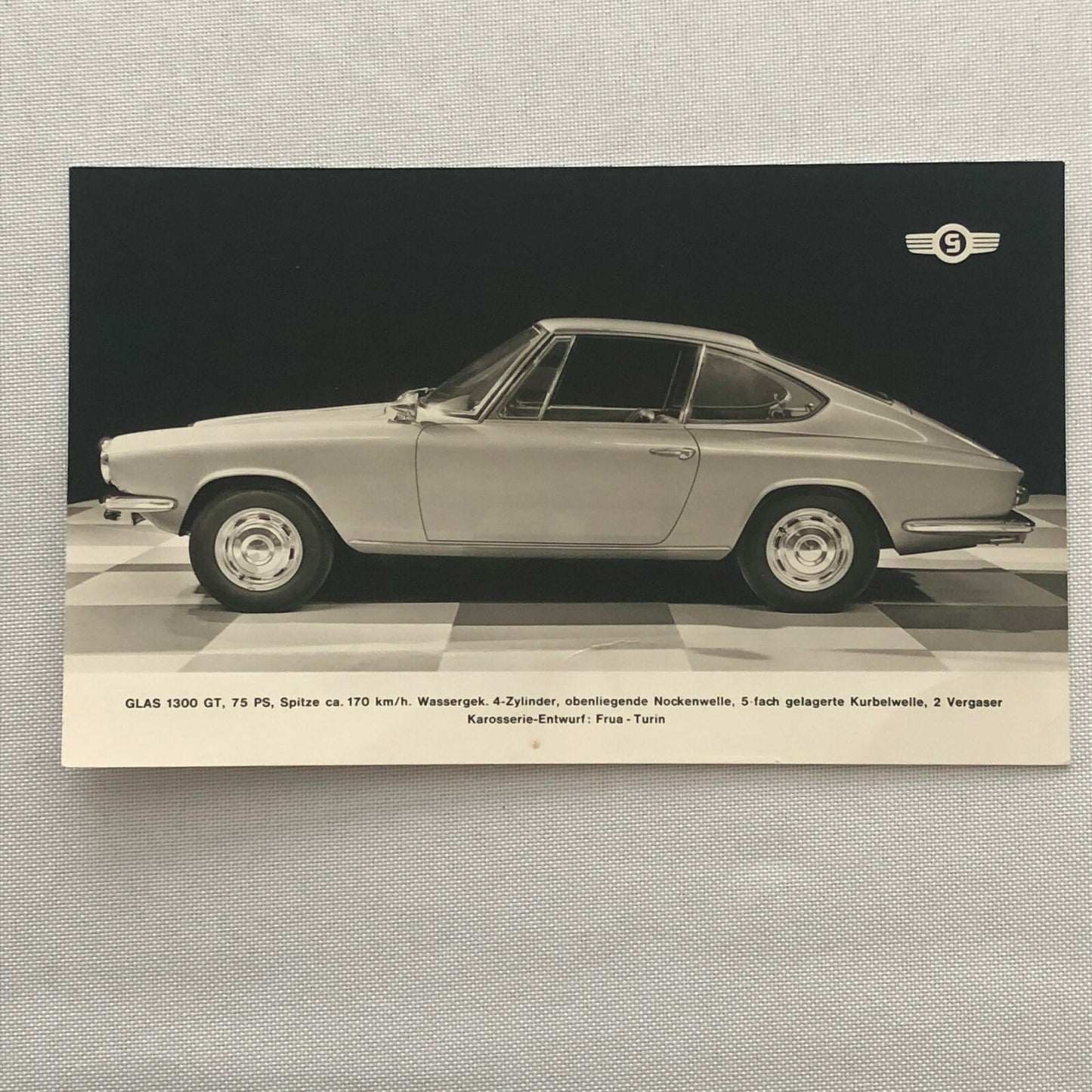 Vintage Glas 1300 GT Coupe Car Photo Photograph Image 