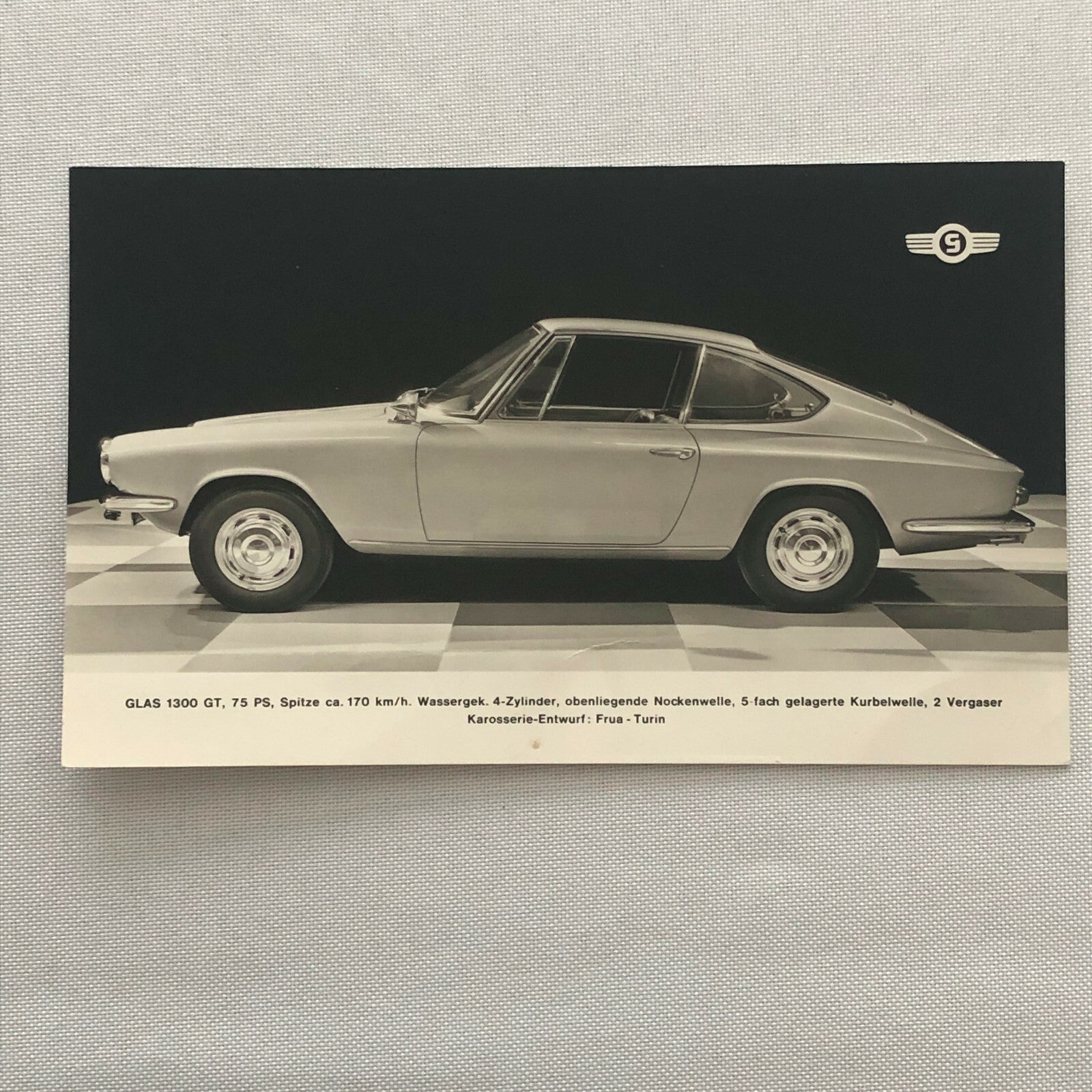 Vintage Glas 1300 GT Coupe Car Photo Photograph Image 