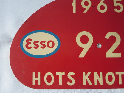 1965 Hots Knots Rit Holland Car Rally Participant Plate Esso Advertising #92