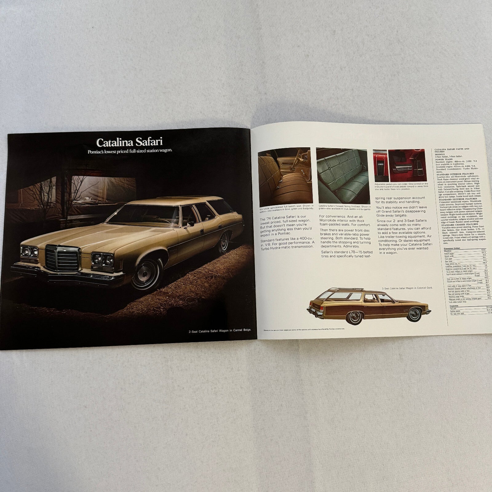 1974 Pontiac Car Sales Brochure Catalog Firebird Grand Prix GTO Ventura Grand Am