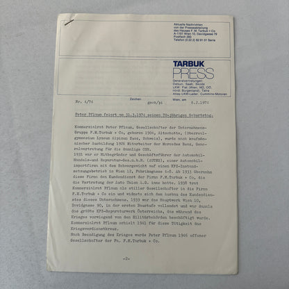 1974 Saab Press Kit Photos Press Releases GERMAN Saab 96 Saab 99L