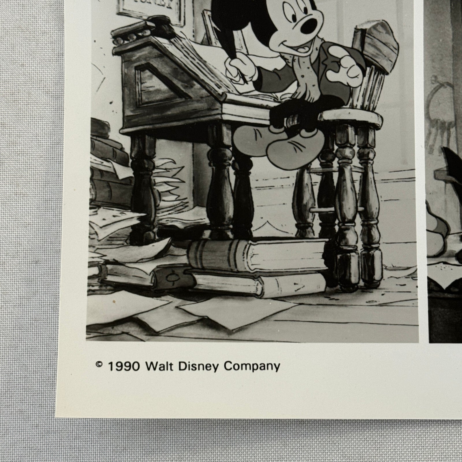 Walt Disney Vintage Press Photo Photograph Mickey Mouse and Scrooge McDuck Duck