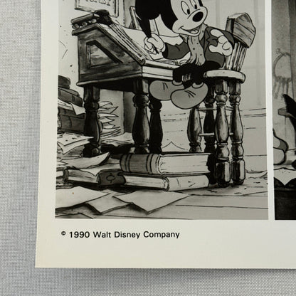 Walt Disney Vintage Press Photo Photograph Mickey Mouse and Scrooge McDuck Duck