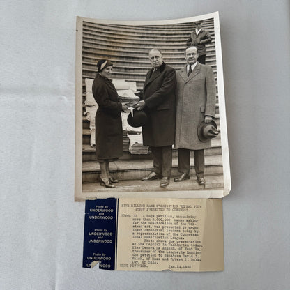 Petition to Repeal Prohibition 1932 Vintage Press Photo Photograph Underwood