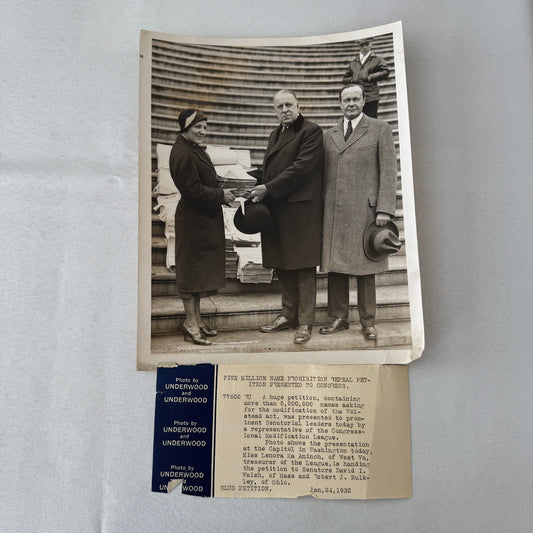 Petition to Repeal Prohibition 1932 Vintage Press Photo Photograph Underwood